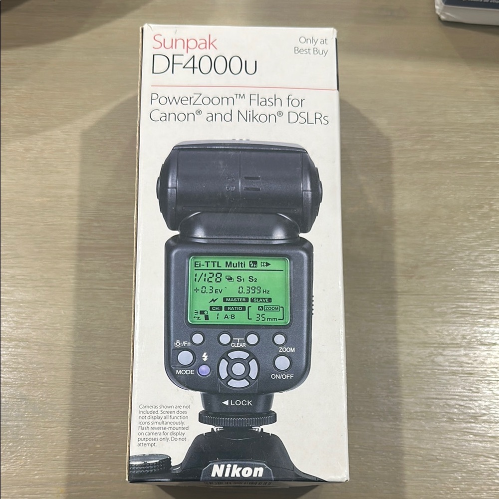 DF4000u PowerZoom Flash for Canon and Nikon DSLRs - Black